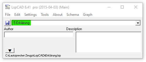 In LspCAD zur&uuml;ck zum Projekt