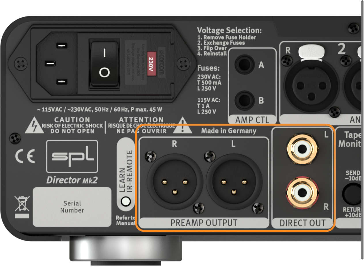 SPL Director Mk2, Preamp & Direct Out