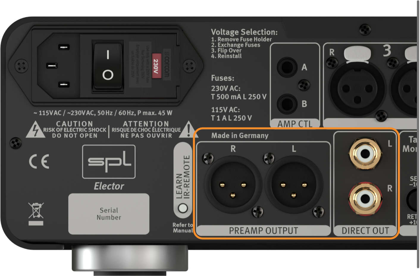 SPL Elector, Preamp & Direct Out