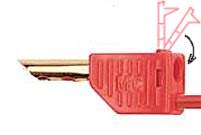 Fiches, Fiche banane BS8 plaqu�e or pour c�bles jusqu'� 10 mm�