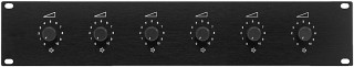 Regolatori volume e accessori, Attenuatori per altoparlanti PA a 6 vie per montaggio in rack 482mm (19