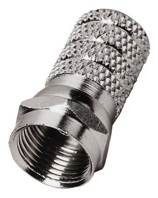 Fiches m�les et femelles: Standard F, Fiche F m�le � visser, � int. 3,7 mm pour c�ble � 4,0 mm FCH-11