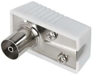 Conectores Banana , Conector y toma de antena coaxial, acodados ACP-2/J