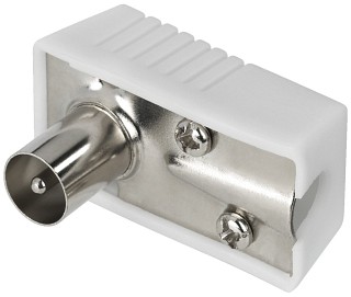 Conectores Banana , Conector y toma de antena coaxial, acodados ACP-2/P