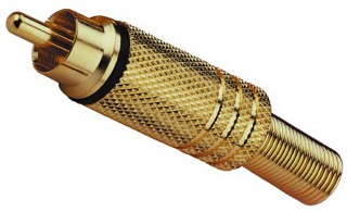 Fiches m�les et femelles: RCA, Fiche RCA m�le T-708G/SW