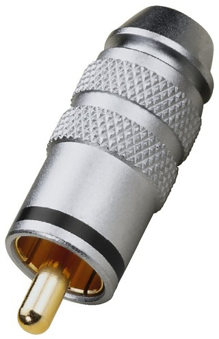 Fiches m�les et femelles: RCA, Fiche RCA m�le T-711G/SW