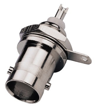 Fiches m�les et femelles: BNC, Fiche BNC femelle ch�ssis, 50   UG-1094/U