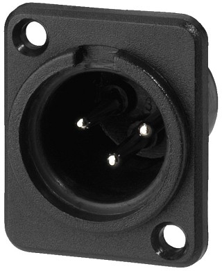 Fiches m�les et femelles: XLR, Fiches XLR ch�ssis, 3 p�les XLR-508/P