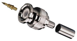 Fiches m�les et femelles: BNC, Fiche BNC m�le � sertir, 50   UG-88/UCR58