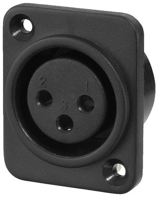 Fiches m�les et femelles: XLR, Fiches XLR ch�ssis, 3 p�les XLR-508/JP