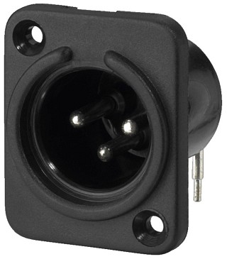 Fiches m�les et femelles: XLR, Fiches XLR ch�ssis, 3 p�les XLR-508/PP