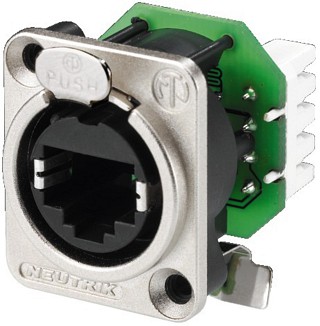 Fiches m�les et femelles: Fiches m�les et femelles sp�cifiques, Fiche EtherCon ch�ssis femelle NE-8FDVYK