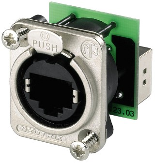 Fiches m�les et femelles: Fiches m�les et femelles sp�cifiques, Fiche ch�ssis EtherCon femelle NE-8FDP