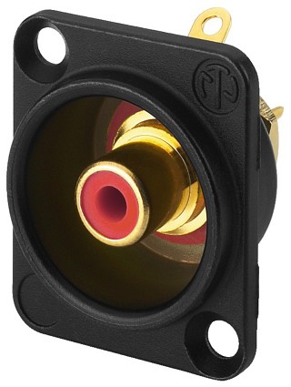 Fiches m�les et femelles: RCA, Fiche RCA ch�ssis femelle NEUTRIK NF-2DB2