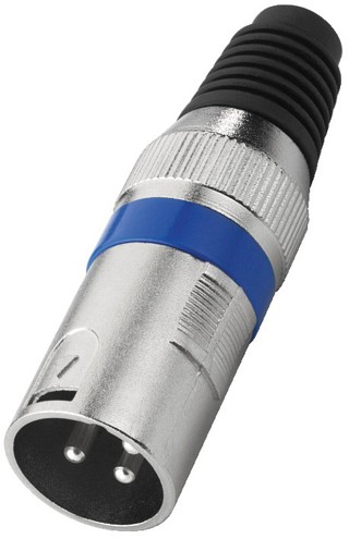 Fiches m�les et femelles: XLR, Fiche XLR m�le 3 p�les XLR-207P/BL