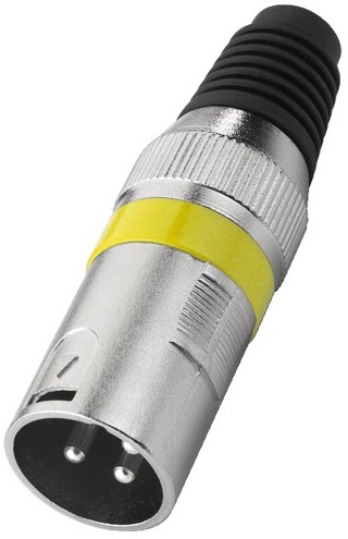 Fiches m�les et femelles: XLR, Fiche XLR m�le 3 p�les XLR-207P/GE