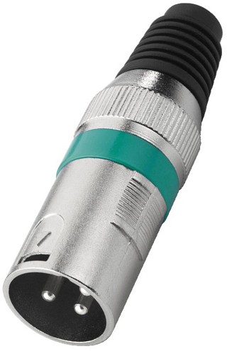 Fiches m�les et femelles: XLR, Fiche XLR m�le 3 p�les XLR-207P/GN