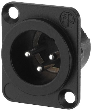 Fiches m�les et femelles: XLR, Fiches XLR ch�ssis 3 p�les NEUTRIK NC-3MDLXBAG