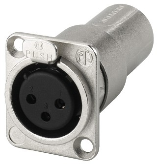 Fiches m�les et femelles: XLR, Fiches XLR NEUTRIK ch�ssis, 3 p�les NA-3FDM