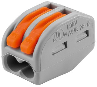 Tension secteur: Fiche et prise d'alimentation, Barrette de connexion de marque WAGO CC-132
