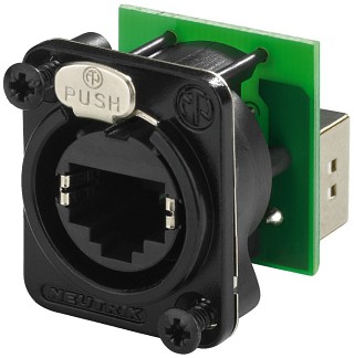 Fiches m�les et femelles: Fiches m�les et femelles sp�cifiques, Fiche ch�ssis EtherCon femelle NE-8FDPB