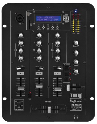 Mezcladores: Mezcladores DJ, Mezclador DJ est�reo con lector MP3 integrado MPX-30DMP