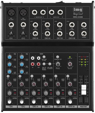 Tables de mixage et lecteurs, Table de mixage audio 6 canaux MMX-24USB
