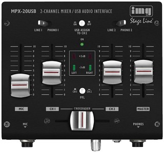 Mezcladores: Mezcladores DJ, Mezlcador DJ est�reo de 3 canales MPX-20USB